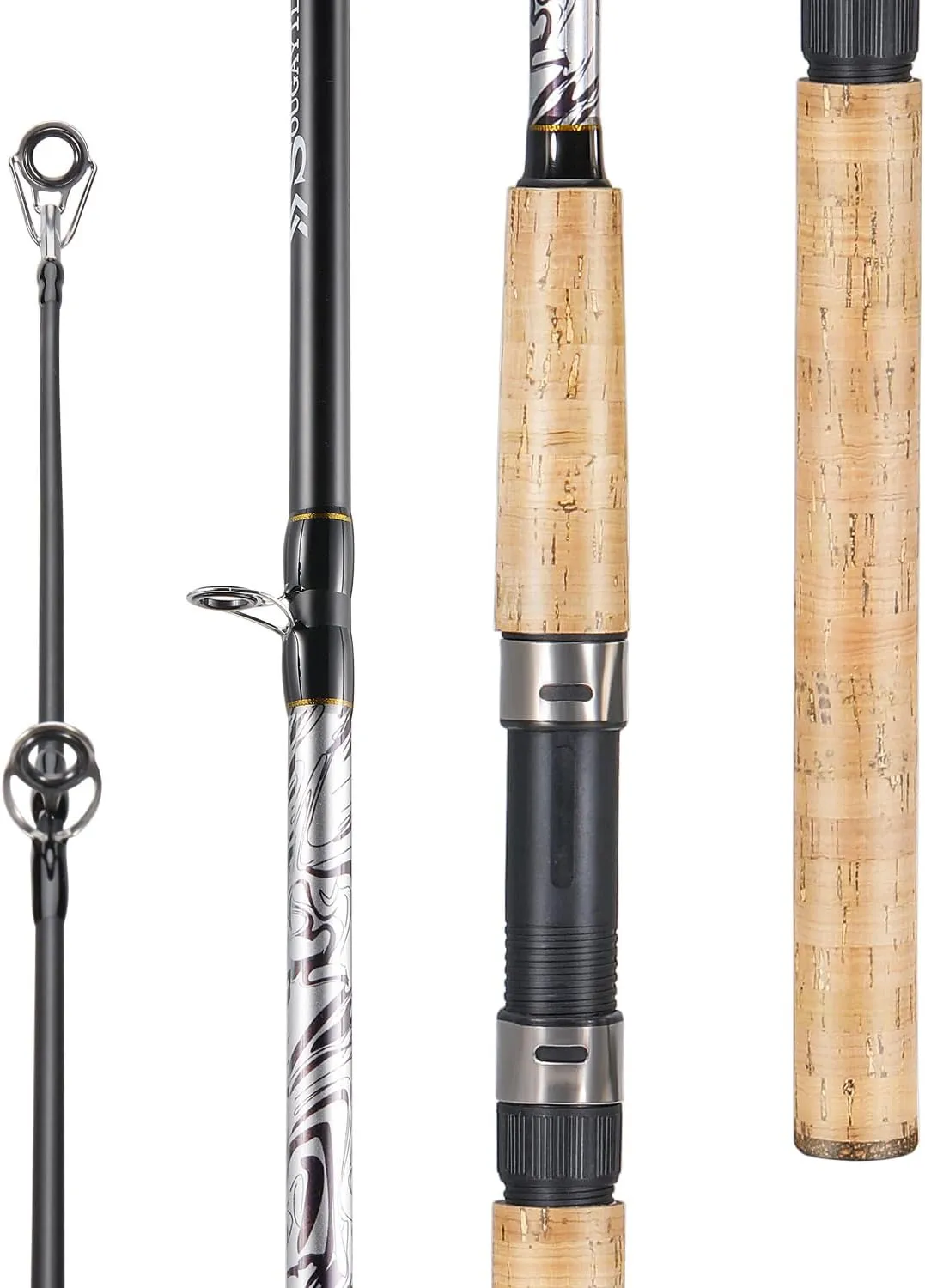 Sougayilang Spinning & Casting Rods, Strong Carbon&Glass Composite Fishing Rod with Stainless Steel Line Guides for Bass, Trout, Panfish, Catfish