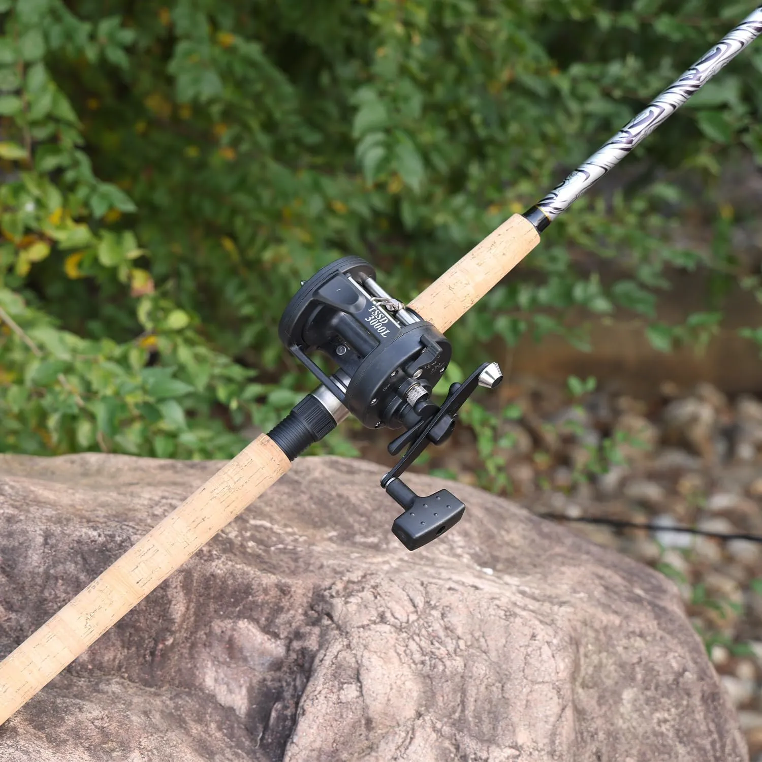 Sougayilang Spinning & Casting Rods, Strong Carbon&Glass Composite Fishing Rod with Stainless Steel Line Guides for Bass, Trout, Panfish, Catfish