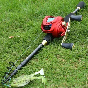 Sougayilang Telescopic Casting Fishing Rod Combo – Carbon Fiber Rod & Baitcasting Reel Full Kit