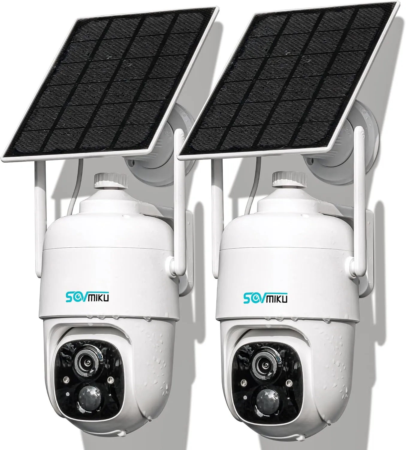 SOVMIKU 2CQ1 AI 2K Solar Security Camera Wireless Outdoor, Battery Powered,Two Way Audio,Motion Detection, 360° View,Easy to Setup,Color Night Vision,Audible Flashlight Siren,180 Days Exchange Policy