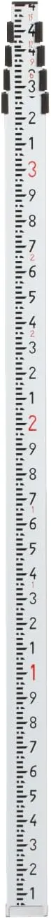 Spectra Precision GR151 Telescopic 5 Section, Rugged Aluminum Grade Rod, Tenths (10ths), 15 ft Length, Silver