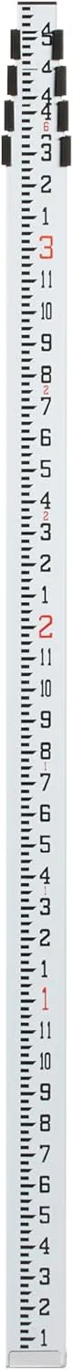 Spectra Precision GR152 Telescopic 5 Section, Rugged Aluminum Grade Rod, Inches (8ths), 15 ft Length, Silver