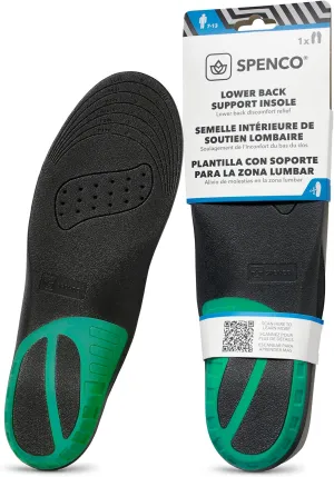Spenco Lower Back Support Insole, Trim to Fit, Men's 7-13 / Women's 5-11