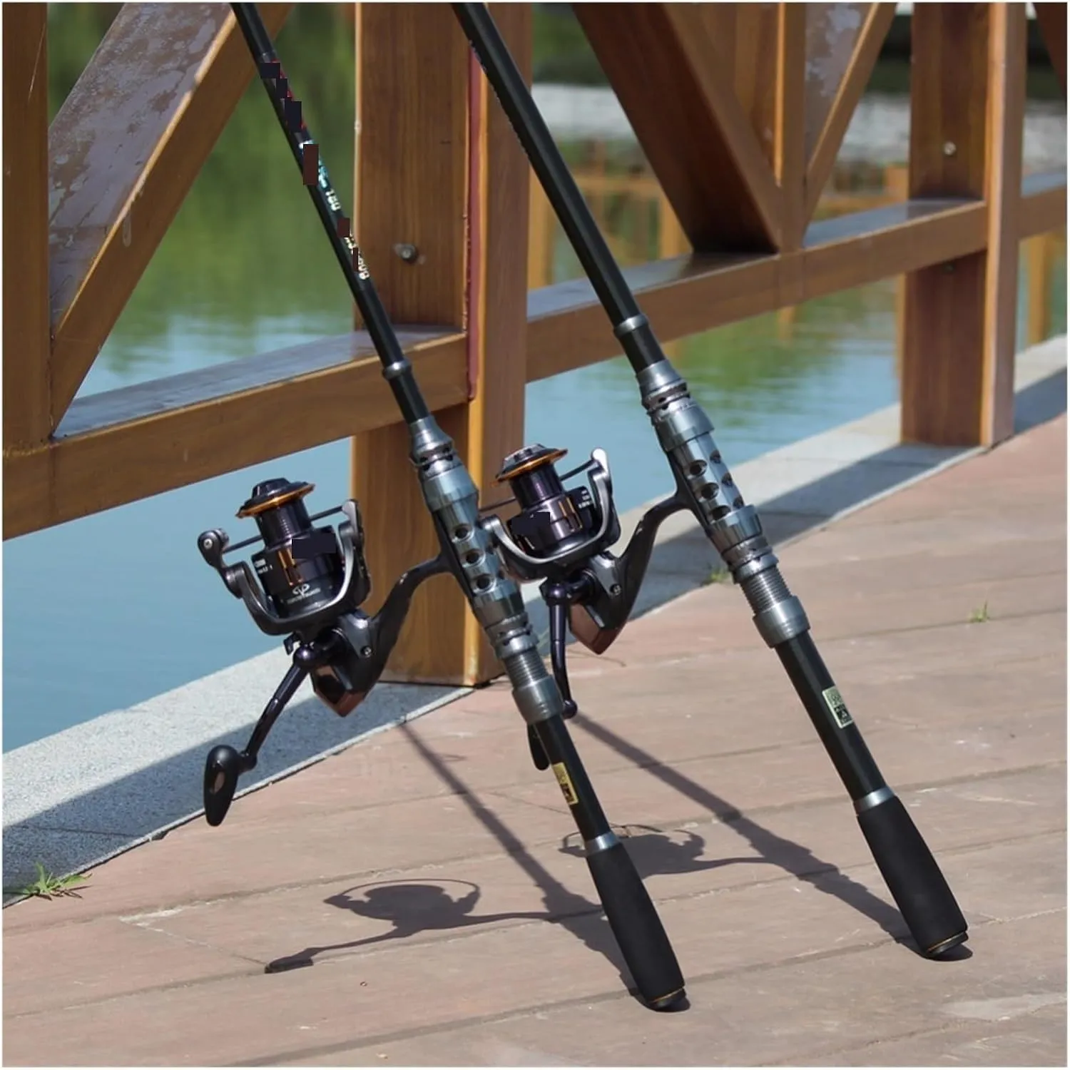 Spinning Fishing Rod Combo 1.8-3.6m Telescopic Fishing Rod and 14BB Spinning Fishing Reel Wheel Set Fishing Rod Kit Leisurely