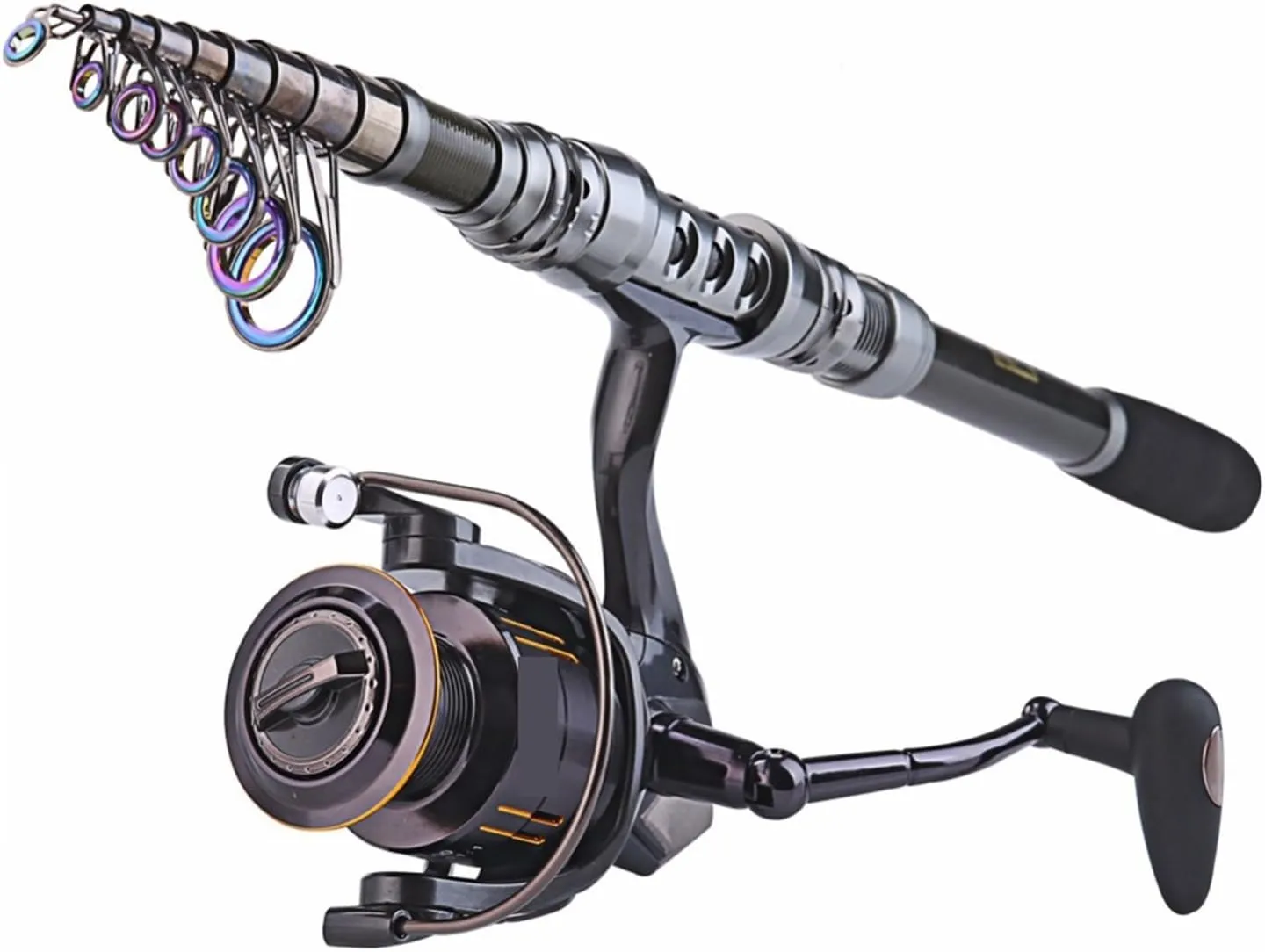 Spinning Fishing Rod Combo 1.8-3.6m Telescopic Fishing Rod and 14BB Spinning Fishing Reel Wheel Set Fishing Rod Kit Leisurely