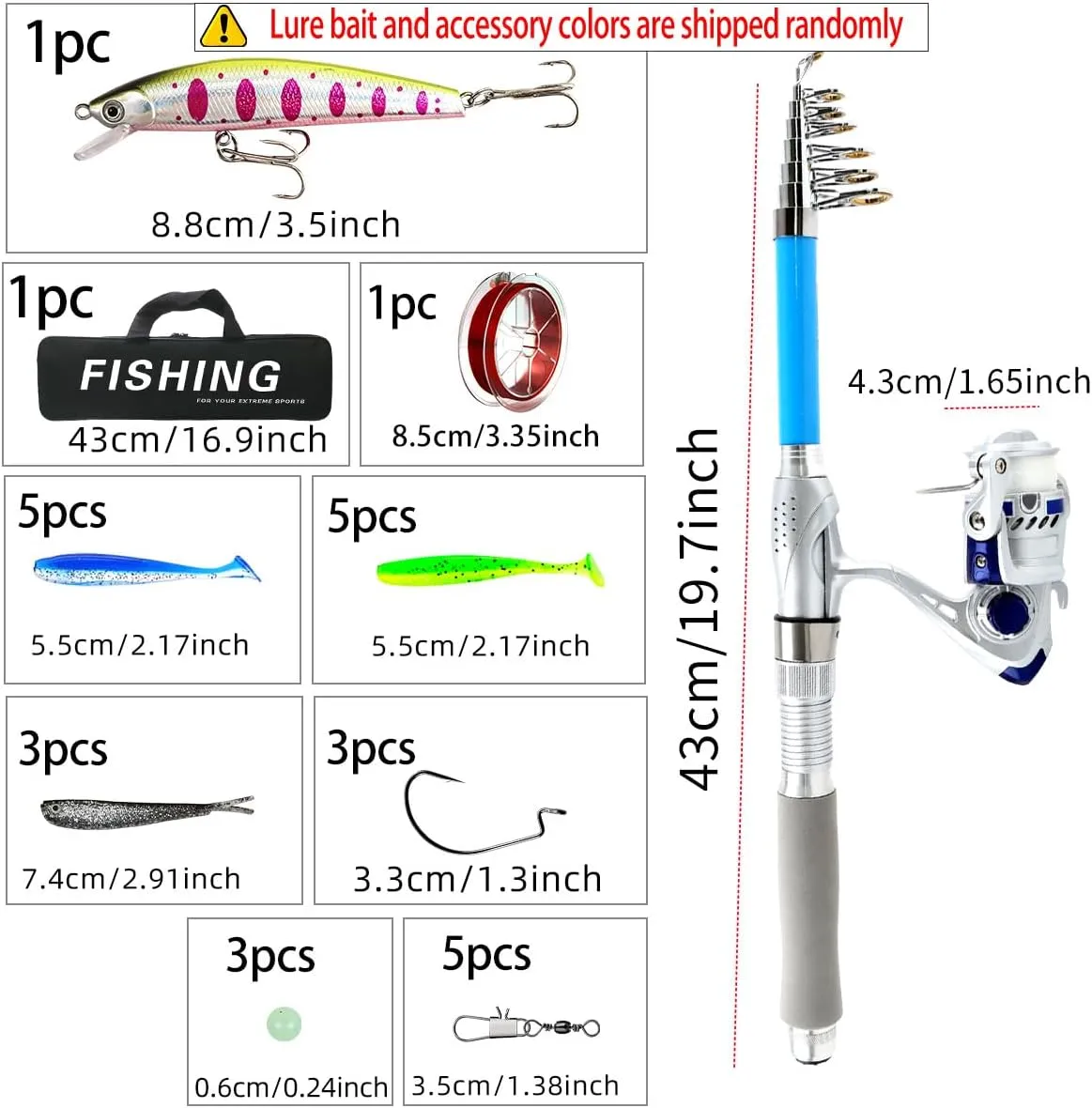 Spinning Rod and Reel Combo，Carbon Fiber Telescopic Fishing Rod and Wheel Set, Fishing Rod Set Suitable for Beginners and Adults as a Fishing Equipment Set.