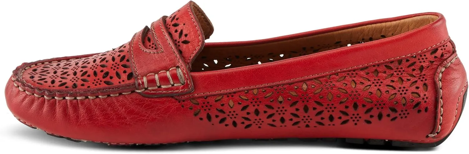 Spring Step Crain Women's Laser-Cut Out Moccasin with Removable Insole