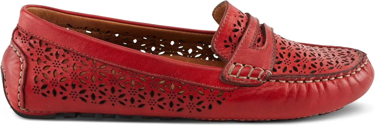 Spring Step Crain Women's Laser-Cut Out Moccasin with Removable Insole