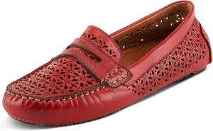 Spring Step Crain Women's Laser-Cut Out Moccasin with Removable Insole