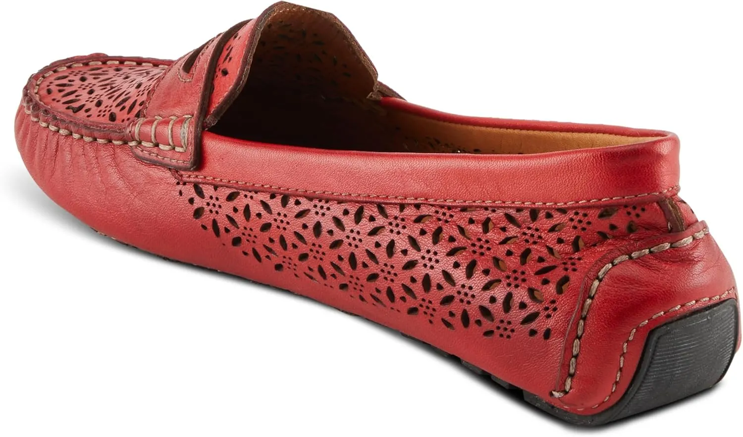 Spring Step Crain Women's Laser-Cut Out Moccasin with Removable Insole