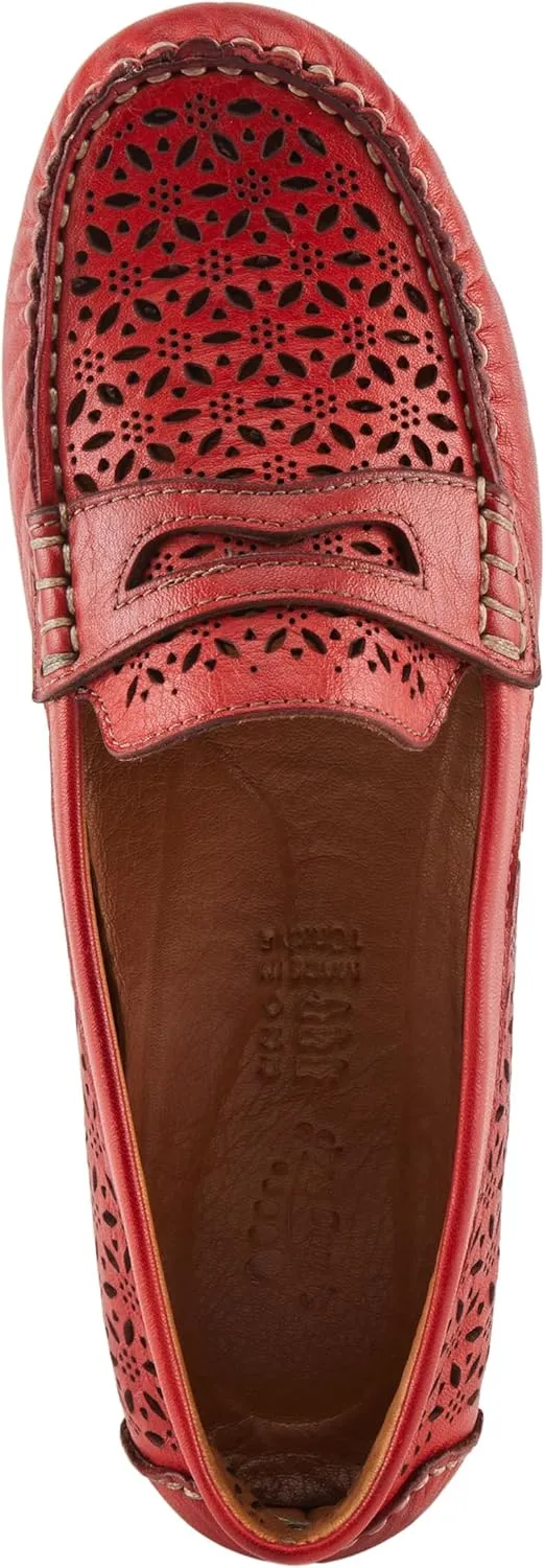 Spring Step Crain Women's Laser-Cut Out Moccasin with Removable Insole
