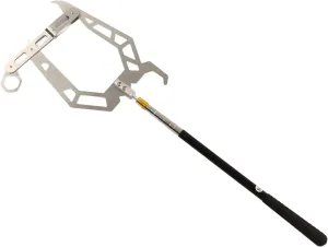 Stainless Steel Boat Hook, U Type Threader Dock Hook Cable Wire Guider, Telescopic Rod for Secure Boat Parking at Marinas and Docks