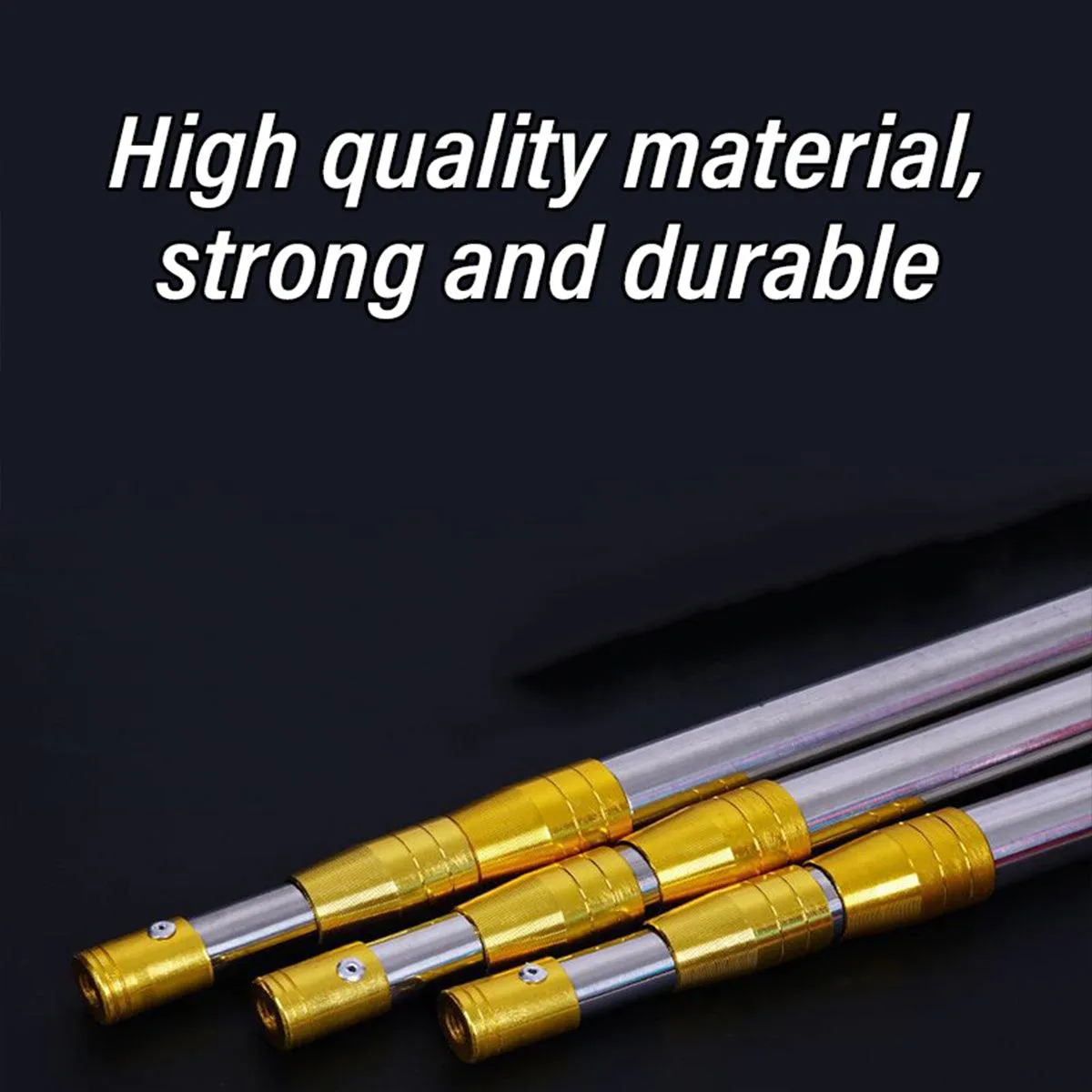 Stainless Steel Telescopic Mesh Rod Extendable Fishing Landing Net Handle Pole