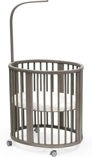 Stokke Sleepi Mini Bundle V3, Hazy Grey - Includes Sleepi Mini V3, Mattress & Drape Rod - Suitable for Ages 0-5 Years Old - Adjustable & Stylish