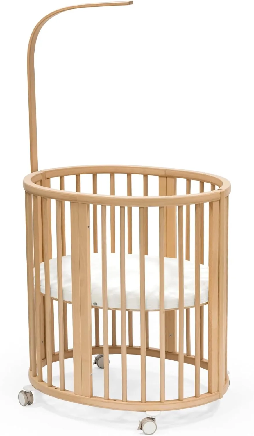 Stokke Sleepi Mini Bundle V3, Natural - Includes Sleepi Mini V3, Mattress & Drape Rod - Suitable for Ages 0-5 Years Old - Adjustable & Stylish