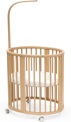 Stokke Sleepi Mini Bundle V3, Natural - Includes Sleepi Mini V3, Mattress & Drape Rod - Suitable for Ages 0-5 Years Old - Adjustable & Stylish