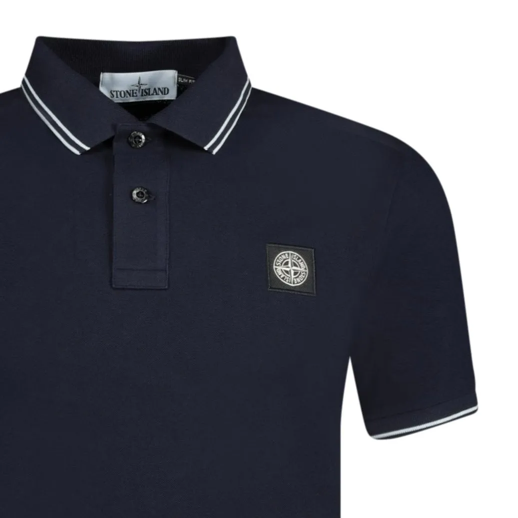 Stone Island Compass Logo Polo Dark Navy