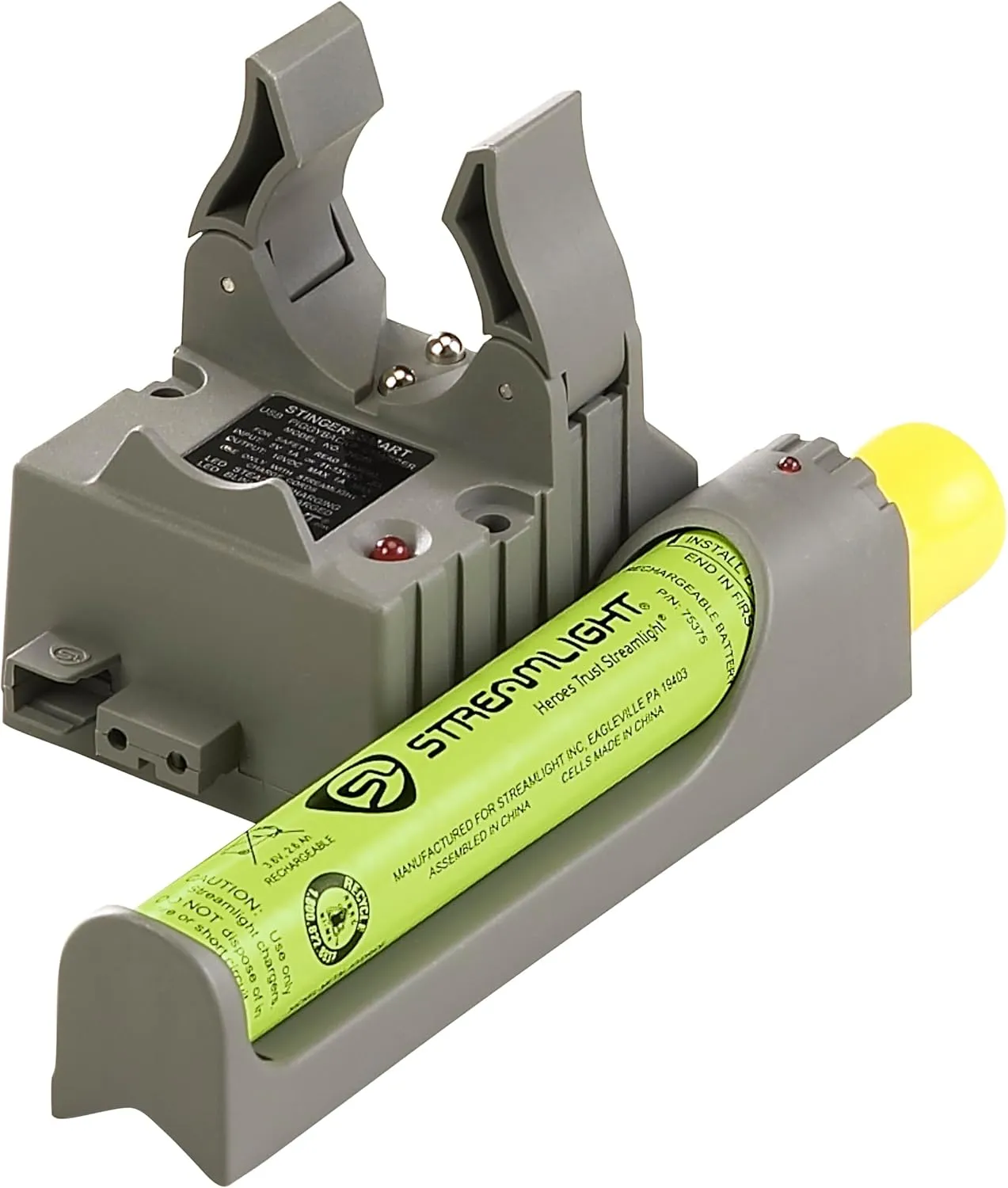 Streamlight 75277 Piggyback Smart Charger Holder & Battery (Cord not Included) - Stinger Series Except UltraStinger, PolyStinger LED HAZ-LO, Stinger 2020