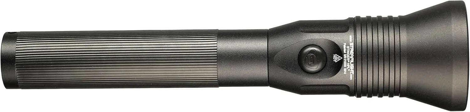 Streamlight 75782 Stinger HPL LED 800-Lumen Long Range Rechargeable Flashlight with 120V AC/12V DC Piggyback Smart Charge, Black