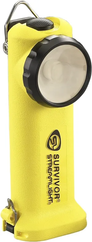 Streamlight 90510 Survivor 175-Lumen Rechargeable Safety-Rated Firefighter Right Angle Flashlight Without Charger, Yellow