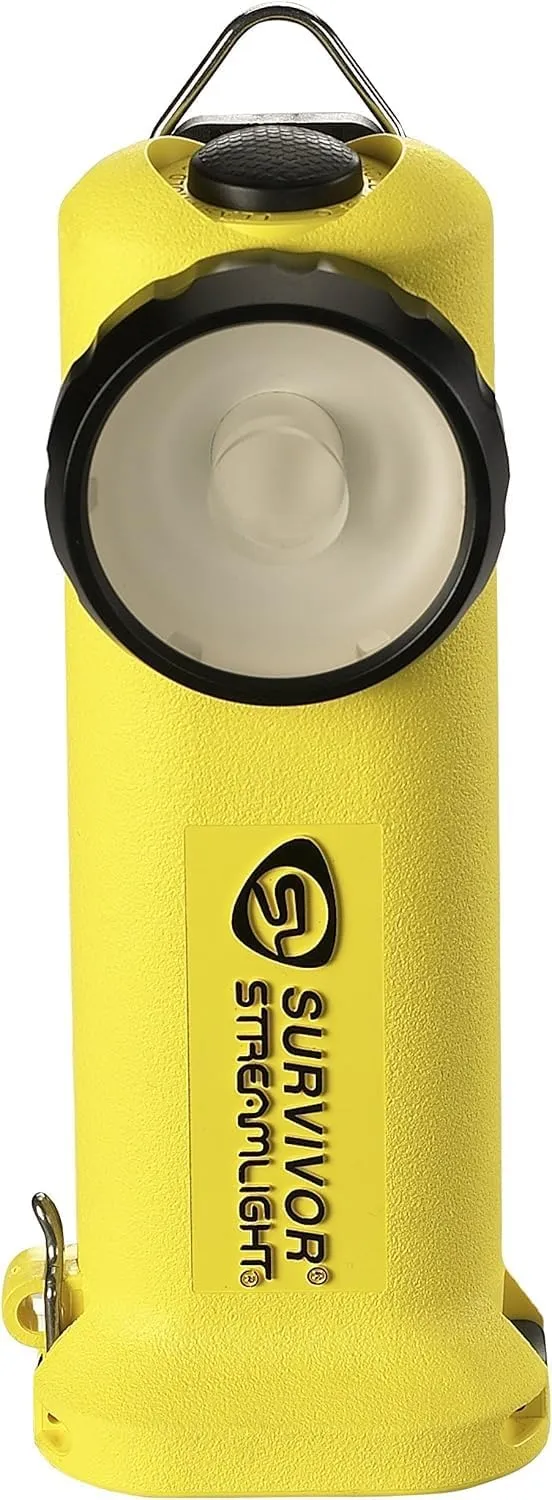 Streamlight 90510 Survivor 175-Lumen Rechargeable Safety-Rated Firefighter Right Angle Flashlight Without Charger, Yellow