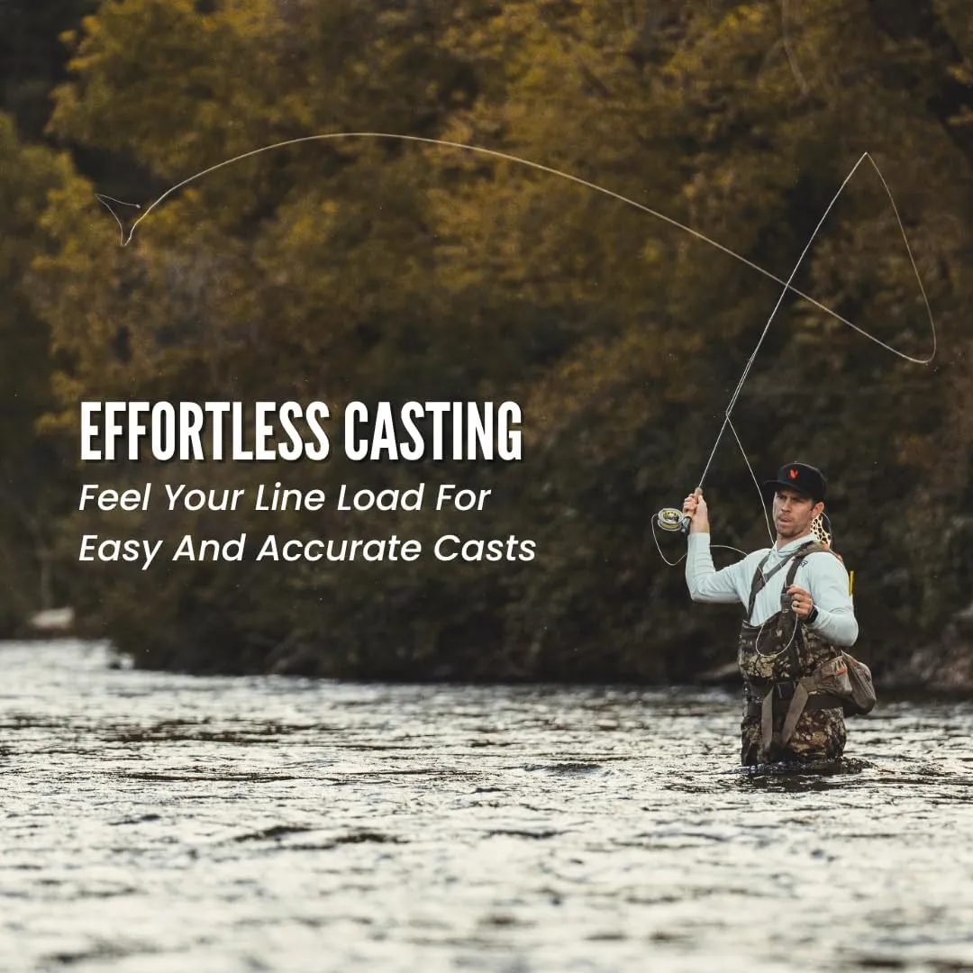 STREEM Outdoors Brook Series Fly Fishing Rod (9ft 5wt) Medium-Fast Action 4 Piece with Protective Case