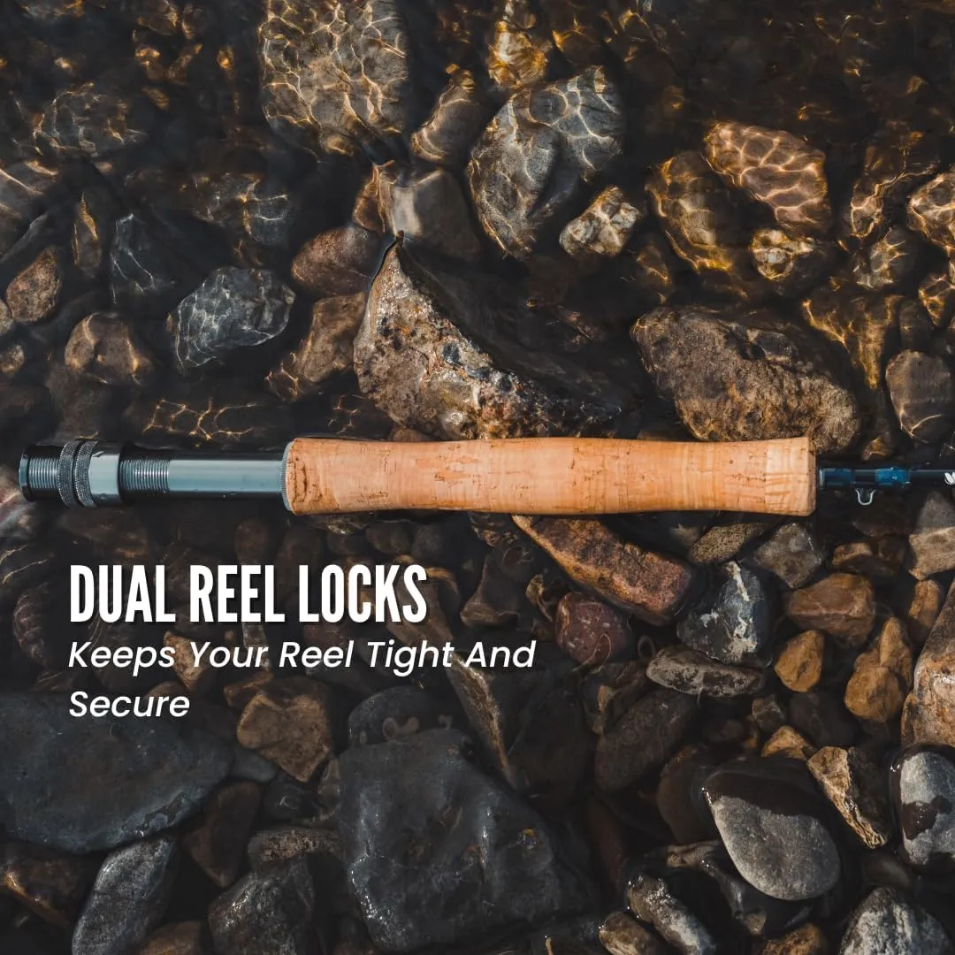 STREEM Outdoors Brook Series Fly Fishing Rod (9ft 5wt) Medium-Fast Action 4 Piece with Protective Case