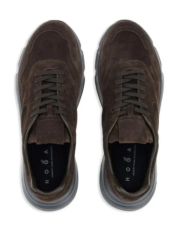 Suede Brown Sneakers With Memory Foam Insole