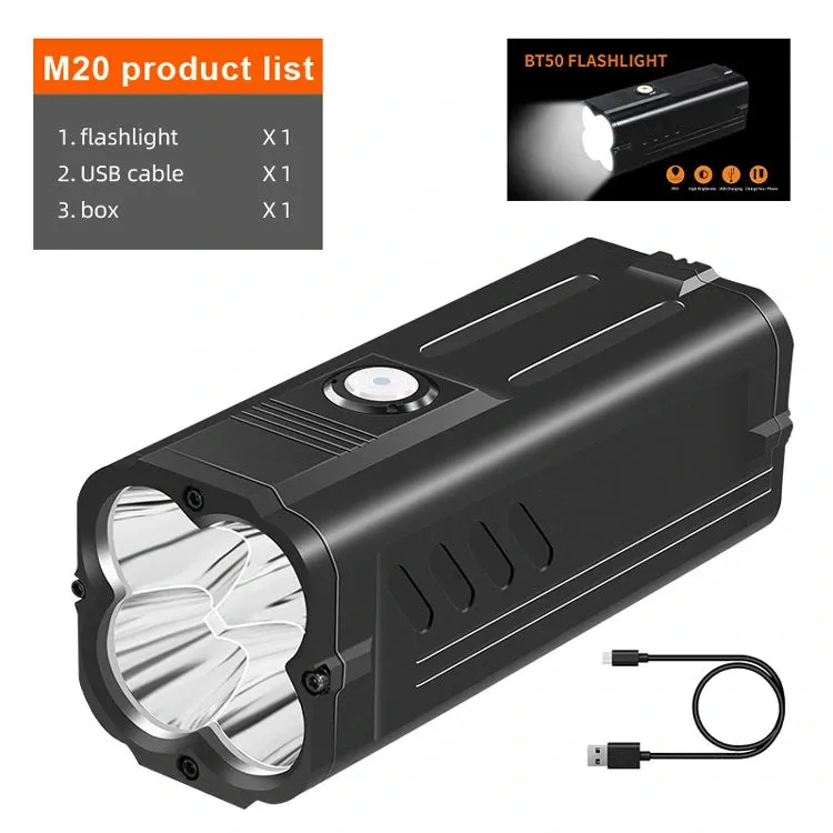 SuperFire M20 Rechargeable LED USB Flashlight with built-in Cell Phone Charger