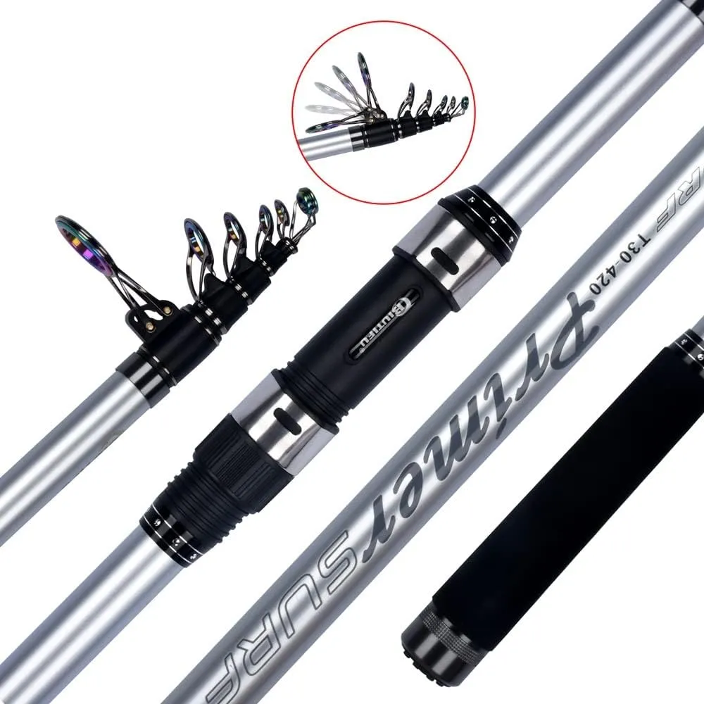 Surf Rod 5.3/5.0/4.5/4.2/4.05/3.9m Telescopic Fishing Trip Spinning Power 60-200g Casting Surf Rod Coastal Casting Rod(5.0m(60-150g))