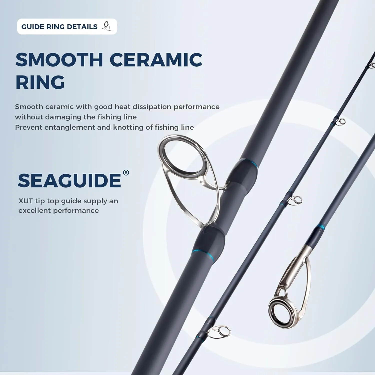 Surf Rod Graphite Surf Spinning Fishing Rod with Seaguide Reel Seat
