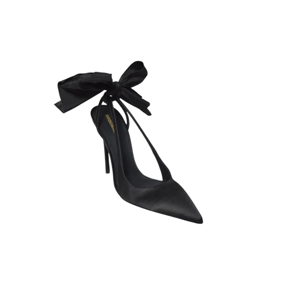 Take A Bow Pumps In Black Satin