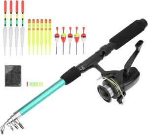 Telescopic Fishing Rod, Fishing Rod Reel Set Complete Accessories Easy to Use for Fishing Enthusiasts for Beginner