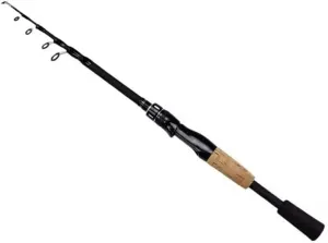 Telescopic Fishing Rod, telescopic lure rod vibration type road slippery, adjustment sea fishing rod casting rod short section, Travel Fishing Rod for Bass Trout Fishing(1.8m black)