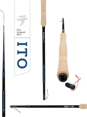 Tenkara USA Fly Fishing ITO™ Rod, for Large Fish & Wider Streams - Longest Rod - Carbon Fiber, Lightweight, Telescopic, Adjustable, 2 Multi-Lengths (13' / 14'7")