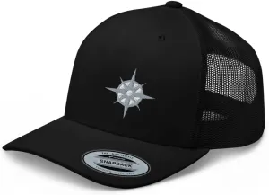 The North Star Platinum Trucker Hat Trendy Outdoor Navigation Compass Polaris Baseball Cap Adjustable Men & Women