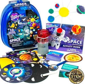 The Young Scientists Club Space Adventures Pack, STEM Kit, 13 Educational Activities, Includes Reusable Backpack, Space Navigator, DIY Constellations, Space Card Game & More, Multi (204755)