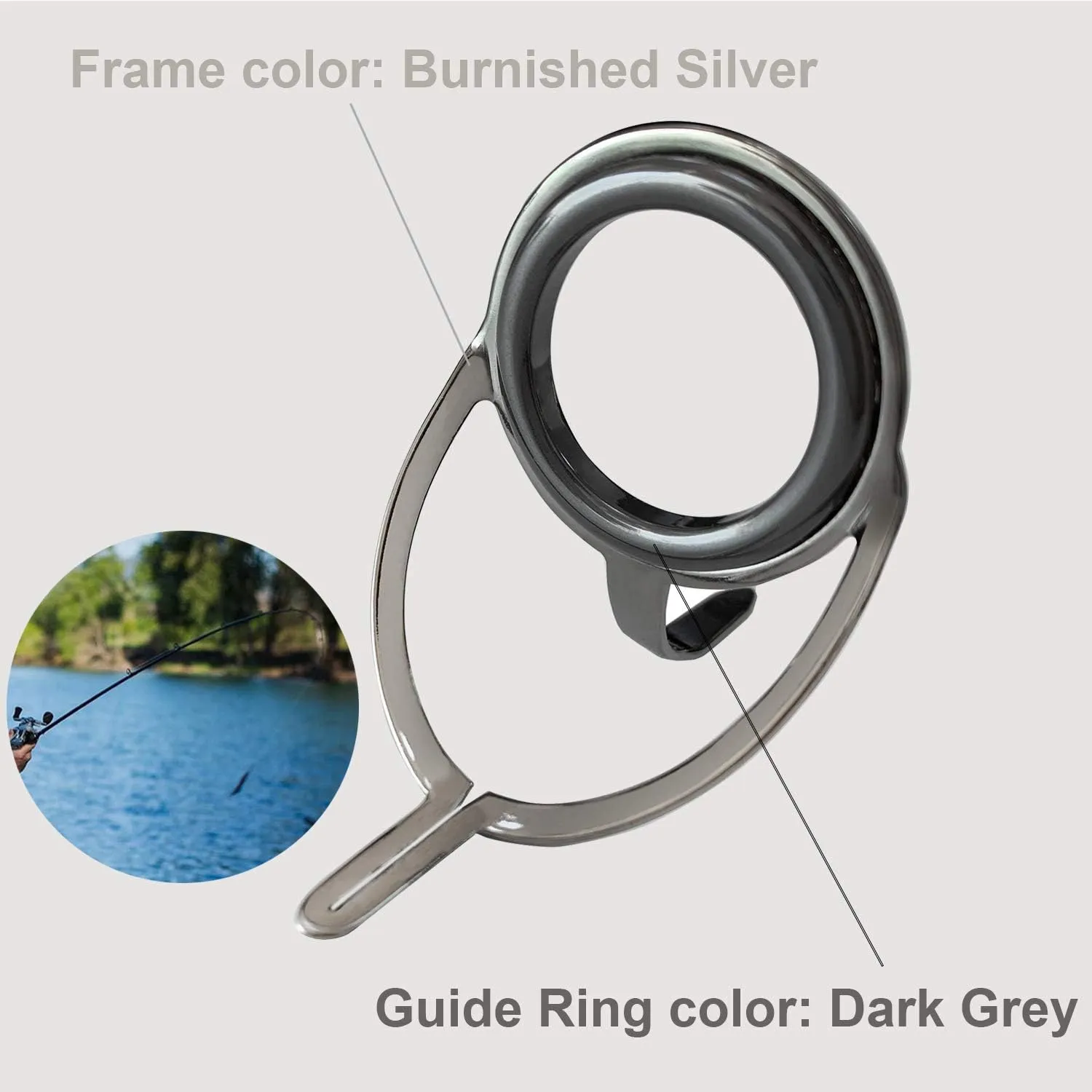 THKFISH Fishing Rod Guides Fishing Rod Repair Kit Baitcasting/Spinning Rod Guides Ceramics Stainless Steel Carbon Guide Repair 40pcs/60pcs/75pcs