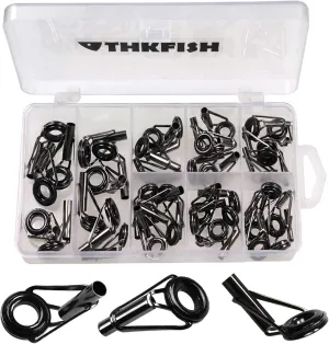 THKFISH Saltwater Rod Tip Repair Kit Heavy Duty Rod Repair Kit Stainless Steel Ceramics Fishing Rod Replacement Tips 30pcs/40pcs