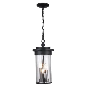 Three Light Hanging Lantern in Black