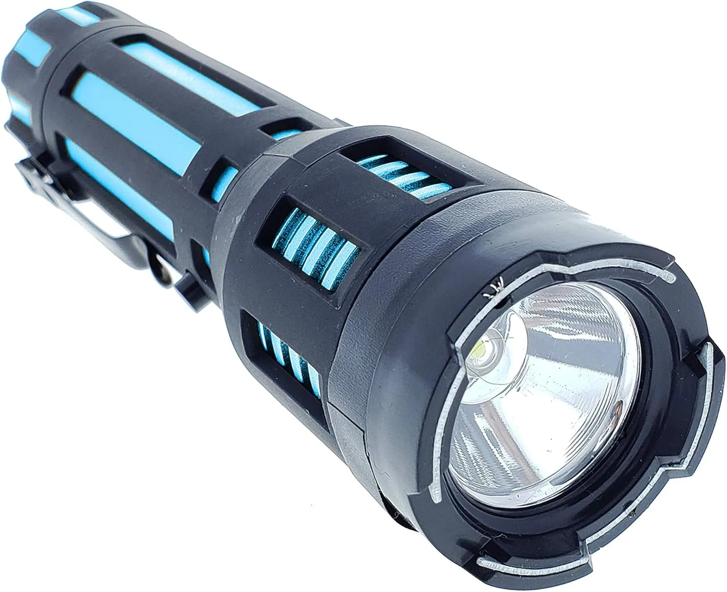 Thunder Blast 6 1/2" Heavy Duty Stun Gun LED Flashlight Rechargeable w/Nylon Sheath. for Self Defense, Personal Protection