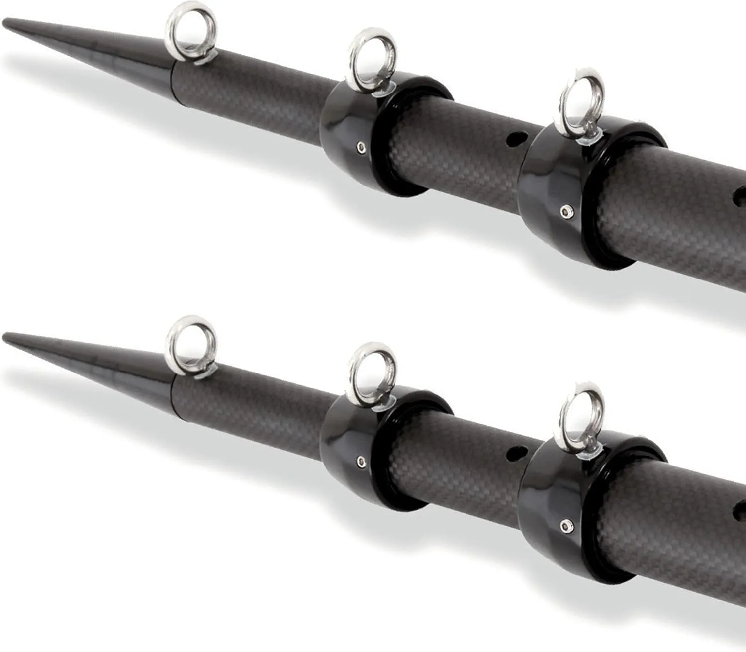 Tigress XD 3K Carbon Fiber 18' Telescoping Center Rigger with Patented Tigress Track Internal Tracking System, for use on Sports Fishing Boats up to 40 feet