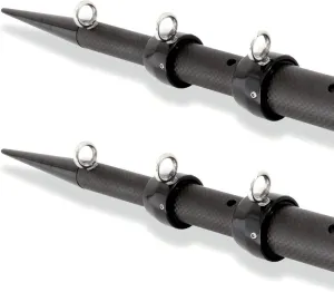 Tigress XD 3K Carbon Fiber 18' Telescoping Center Rigger with Patented Tigress Track Internal Tracking System, for use on Sports Fishing Boats up to 40 feet