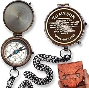 to My Son Compass - Gifts for Men, Birthday Gifts, Baptism Gifts for Boys, Gifts for Teen Boys, Graduation Gifts, Inspirational Gifts for Kids, Sentimental Gifts