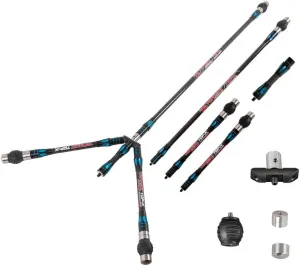 TOPOINT ARCHERY PR633 Double Color Balance Bar Stabilizer Combo 3kPure Carbon Fiber Shock Absorber Balance Rod Main-Bar/Side-Bar/Extend-Bar/V-Bar for Recurve/Compound Bow