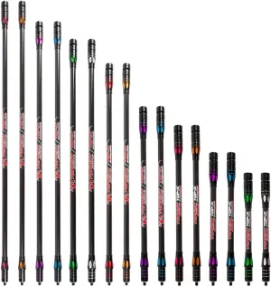TOPOINT ARCHERY PR634 Double Color Balance Bar Stabilizer 10/12/15/18/24/27/30/34 inch 3kPure Carbon Fiber Long Rod Stabilizer for Bow Shooting Balance