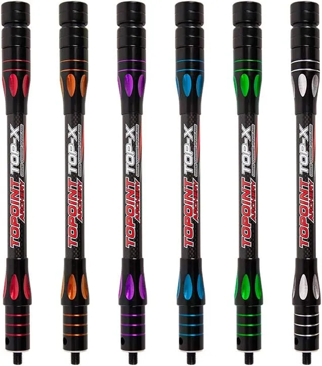 TOPOINT ARCHERY PR634 Double Color Balance Bar Stabilizer 10/12/15/18/24/27/30/34 inch 3kPure Carbon Fiber Long Rod Stabilizer for Bow Shooting Balance