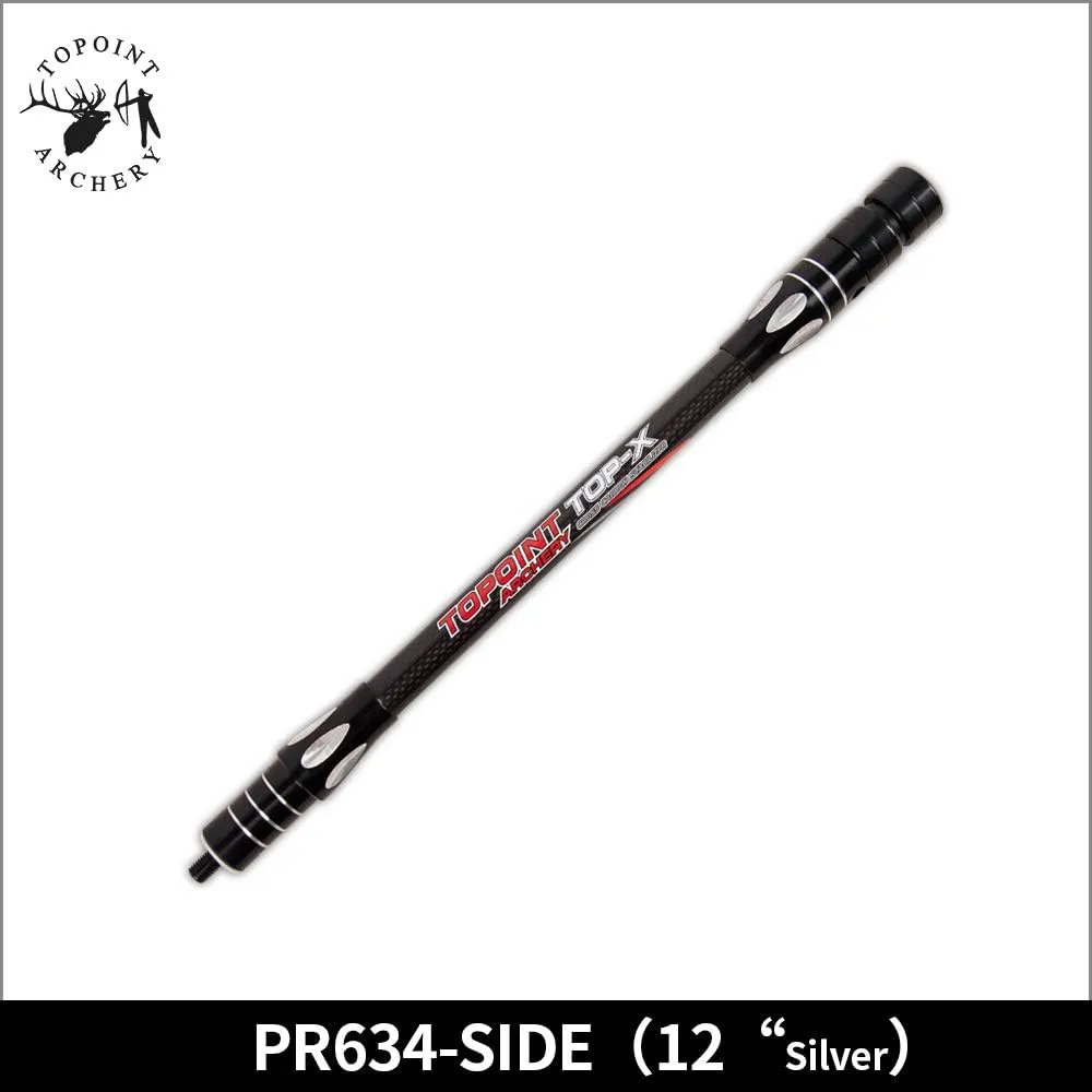 TOPOINT ARCHERY PR634 Double Color Balance Bar Stabilizer 10/12/15/18/24/27/30/34 inch 3kPure Carbon Fiber Long Rod Stabilizer for Bow Shooting Balance