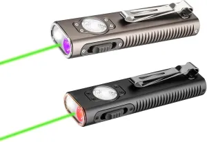 TrustFire Mini X3 Rechargeable EDC Flashlight Fourfold Light Sources UV Flashlight Bundle with Mini X3 Red Light