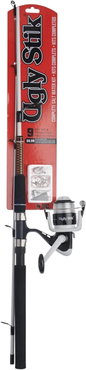 Ugly Stik Complete Spincast Reel and Fishing Rod Kit